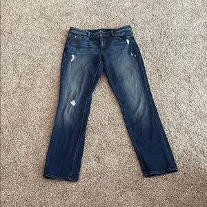 LOFT Dark Blue Straight Leg Jeans